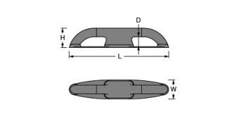 Antal RC290B - Roller Cleat Medium, Black Anodized