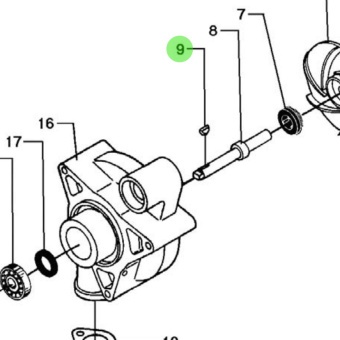 Bukh 521B0130 - Spring Key for DV36 and DV48 Circulation Pumps