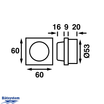 Båtsystem BD1206ms - Twilight LED Dimmer, 12/24V-24W, Matte Silver