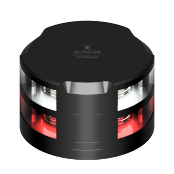 Lopolight 201-014+012-FB-B - Navigation Light 2NM 360° Red+2NM 360° White, Black W/FB Base