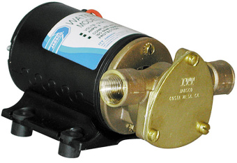 Jabsco 18660-0123 - DC Water Puppy Bilge Pump w/ 12 VDC Motor, Nitrile Impeller