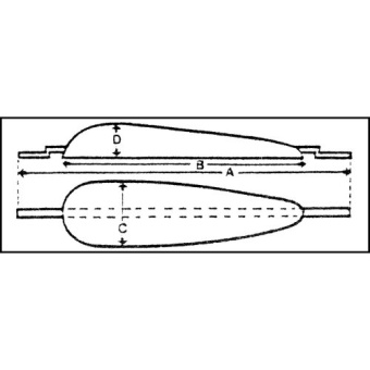 Zinc Anode For Welding, 260x178x60x30mm (1,13kg)