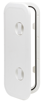 Allpa Plastic Hatch, 243x606mm, 2x Handle, 180°, White