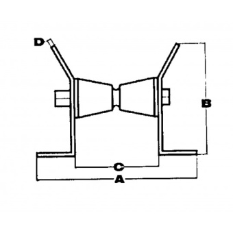 Marine Town Stainless Steel Bow Roller 63 mm