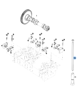 Vetus VD20084 - Pushrod for Camshaft DT43 - DTA43