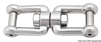 Osculati Mirror-Polished AISI 316 Stainless Steel Swivel with Flush Pin Shackles