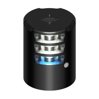 Lopolight 300-112G2ST+301-140B - Navigation Light 3NM 360° White, Double + 60° Panama Steering via RPM, Black