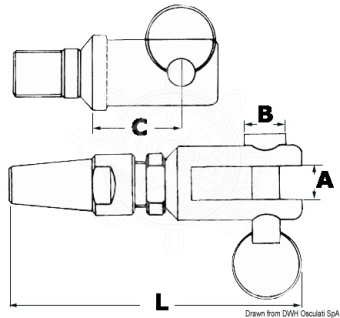 Osculati 05.661.10 - Splicing Fork Terminal AISI 316 Ø 10 mm