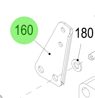 Steyr 2178711-0 - Shift Cable Bracket for SE164E40 and SE144E38 Engines