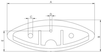 Hollex Foldable Mooring Cleat 150 mm