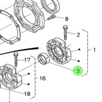 Nanni Diesel 970313024 - Crankshaft Bearing for N4 Series Engines