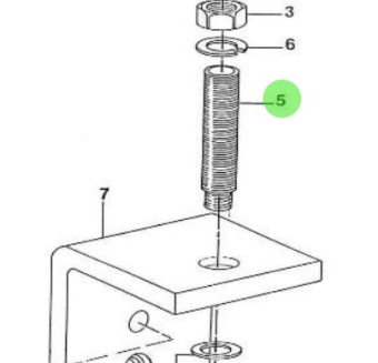 Nanni Diesel 970302234 - Threaded Rod for Engine Mounting