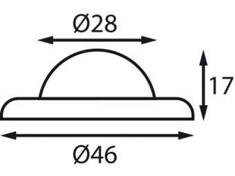 Båtsystem 9681-1V - Gleam 46 Dome Version, White