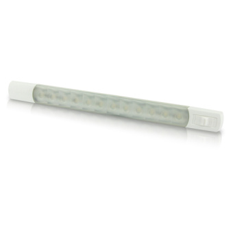 Hella Marine 2JA 958 121-001 - Dual Colour LED Strip Lamps With Switch, 12V DC, White - Red LEDs With Sealed Switch