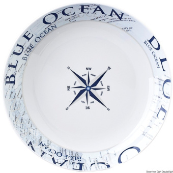 Osculati 48.431.11 - BLUE OCEAN Anti-Slip Soup Plate Ø 21 cm