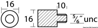 Osculati 43.540.15 - Zinc Anode for Heat Exchanger/Manifolds 5/16"