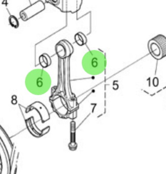 Nanni Diesel 970314926 - Connecting Rod Bushing for N4.85 and N4.100 Engines