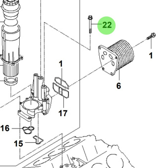 Bukh 11403-08607S - Flange Bolt for S270J Engine Oil Pumps
