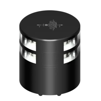 Lopolight 300-112G2ST-B-CD-180 - Navigation Light 3NM 180° White, Double, Black Anodized