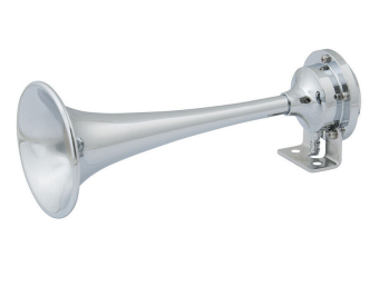 Marinco 10107 - Chrome Plated Single Trumpet Mini Air Horn 12V