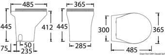 Osculati 50.229.02 - TECMA Compass High electric toilet bowl 24V