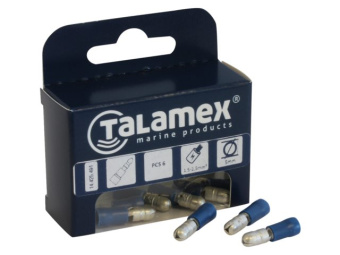 Talamex Connector Round Male Blue 5mm (36 pcs)