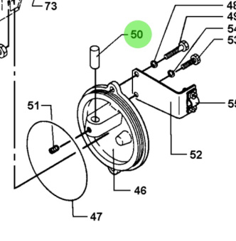 Bukh 000E4844 - Push Rod Guide Spacer for DV36 and DV48 Engines