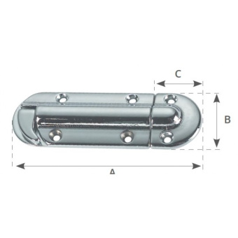 Foresti & Suardi Chromed Brass Spring Door Stop