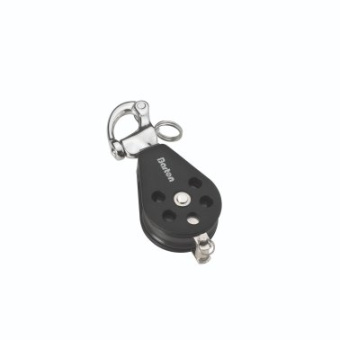 Barton N02150 - Single Upright Block Size 2 35mm – Plain Bearing, Ø35mm Sheave, Max Rope 8mm