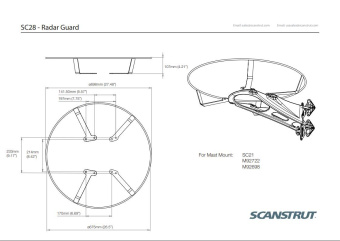 Scanstrut SC28 Stainless Steel Radar Guard for Raymarine 4 KW