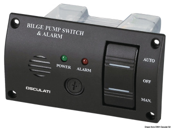 Osculati 16.608.12 - Panel switch with audible alarm for bilge pumps