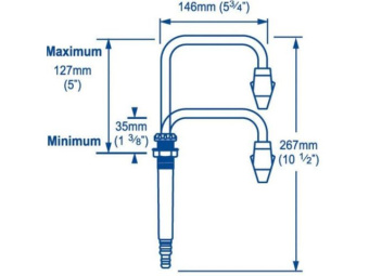 Whale FT1160 - Faucet Telescopic On-off White