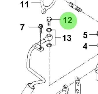 Bukh 28281-27001 - Eye Joint Bolt for R210J Exhaust Manifold and Turbocharger