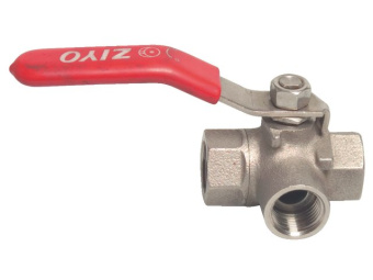 3-Way Ball Valve Female Brass Combi Noord