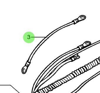 Bukh 008E8926 - Alternator Wire for DV-Series Electric System