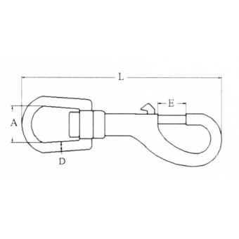 AISI 316 Snap Hook With Swivel Eye