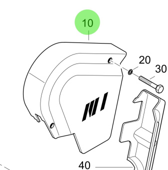 Steyr 2200255-2 - Upper Timing Belt Cover for Steyr M160068 Engines