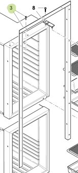 Isotherm SGB00058AA - Fixing Frame 3 Side Black for Cruise CR195 Fridge/Freezer