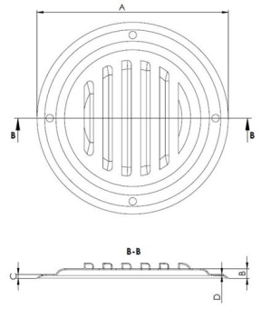 Hollex Ventilation Grill 100mm