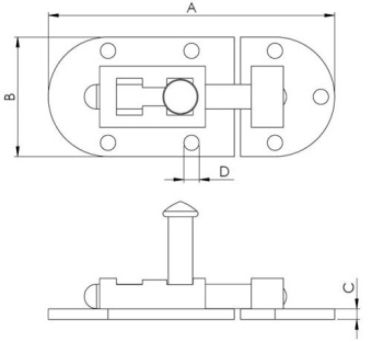 Hollex Toggle Latch 93.5x39mm