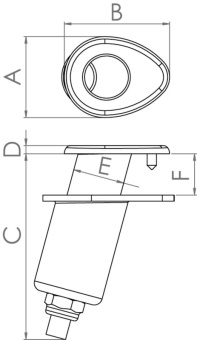 Osculati 46.825.00 - Flexible Bimini Pole Base With Out Cap