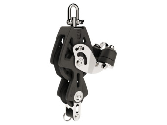 Lewmar 29927239BK - Synchro Block Fiddle With Becket And Cleat 72mm