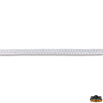 Trem Moor Line High-Tenacity Double-Braided Polyester White Mooring Rope 8-28 mm, 100-150 m