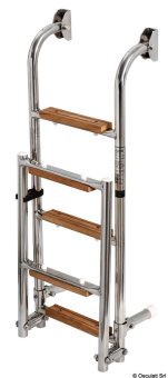 Osculati 49.566.05 - Ladder 5 Steps AISI316 + Iroko