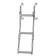 Nuova Rade 29398 - Foldable Ladder For Narrow Transom, 2+1 Steps, Stainless Steel 316, 90⁰, L575xW215mm