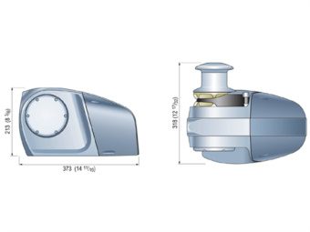 Quick HC3 Hector Windlass 1000W/24V/8mm with Drum On The Gypsy