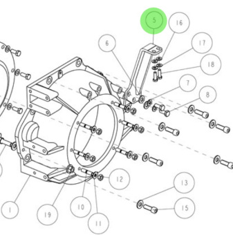 Nanni Diesel 95311057 - Turbocharger Support Bracket for T4 Series Engines