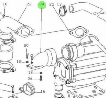 Nanni Diesel 95710029 - Intercooler Air Outlet Pipe for T4.155 and 4.380TDI Engines