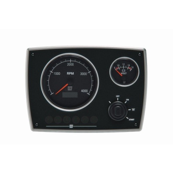 Vetus MPA22BS2 - Instrument panel MPA22, 12V, 2 instruments (0-4000 rpm), black dial