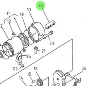 Nanni Diesel 970307793 - Starter Motor Assembly Bolt for N4 and TD Engines